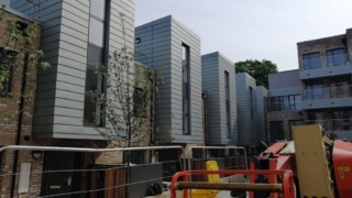 Zinc cladding on some residential properties