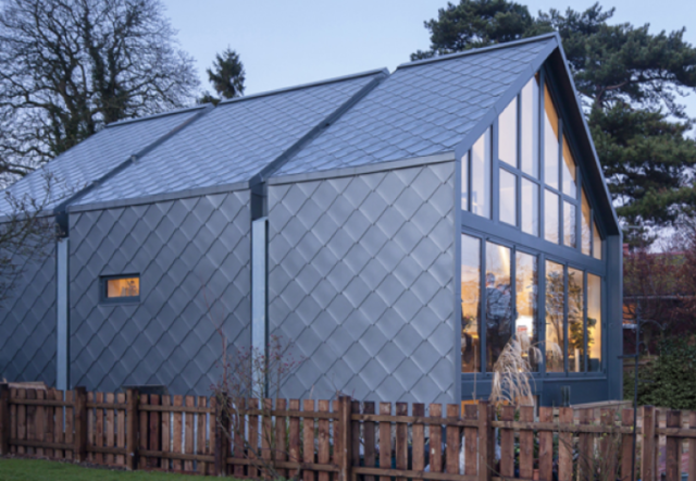 zinc shingles on a domestic property