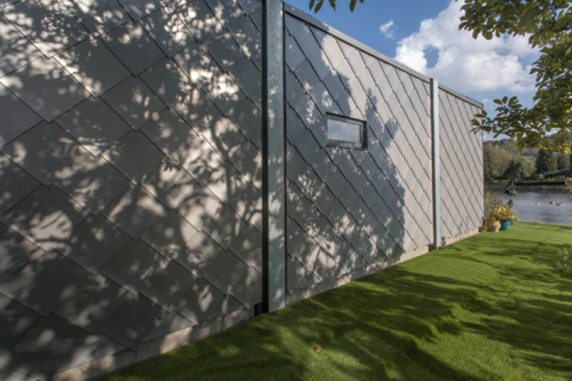 Zinc shingles detail