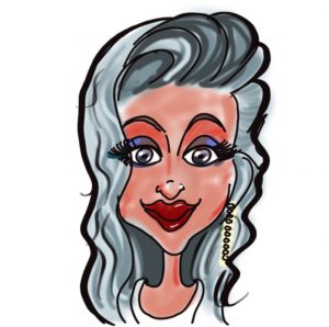 Caricature of Lorena Watson, Kingsley Roofing admin team